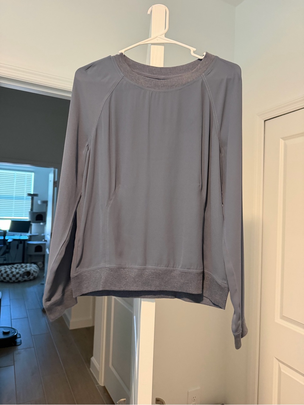 Lou & Grey Dusty Blue Long-Sleeve Pullover Sweatshirt